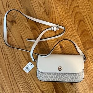 Michael Kors Ivory and Beige Crossbody Bag